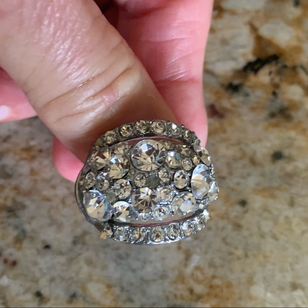 Big Rhinestone Ring Wedding Cocktail Expanday - Picture 6 of 16